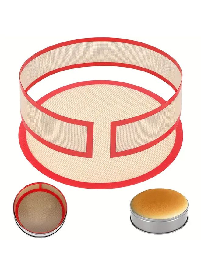 Gray 2 Piece Silicone Baking Mat Set for 9 Inch Springform Pan Non Stick Easy Clean - Image 2